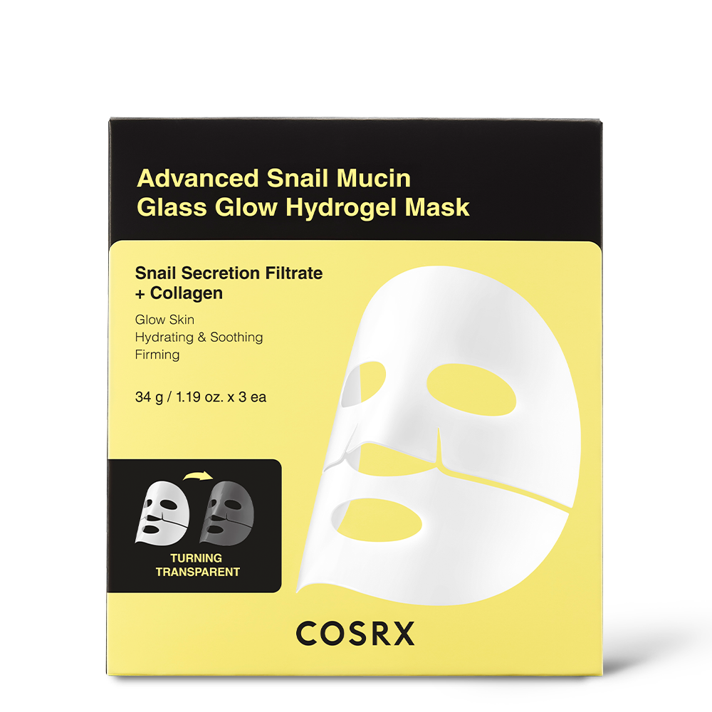 Hydrogel Facial Mask with Snail Mucin "Advanced Snail Mucin Glass Glow Hydrogel Mask"