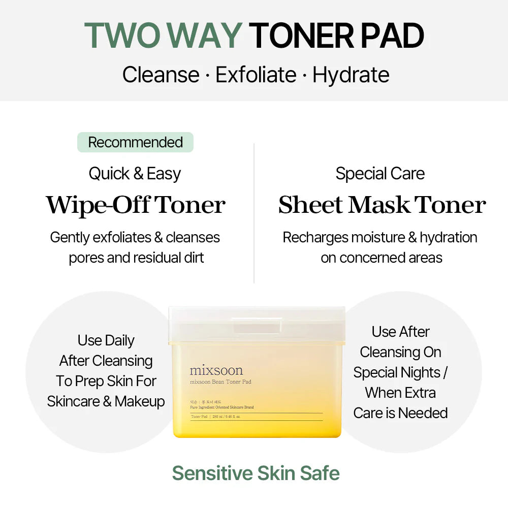 Facial Toner Pads "Bean Toner Pad", 70 pcs.