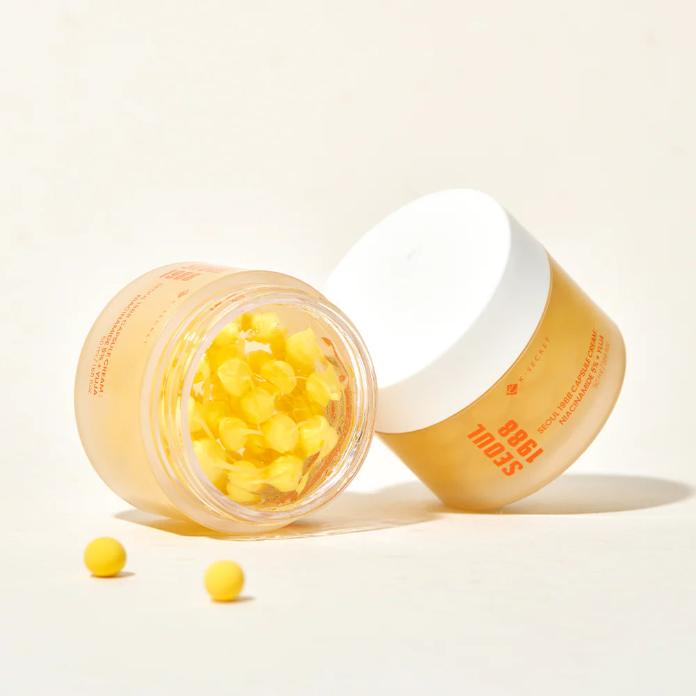 Brightening face cream "SEOUL 1988 Capsule Cream: Niacinamide 5% + Yuja", 50 ml