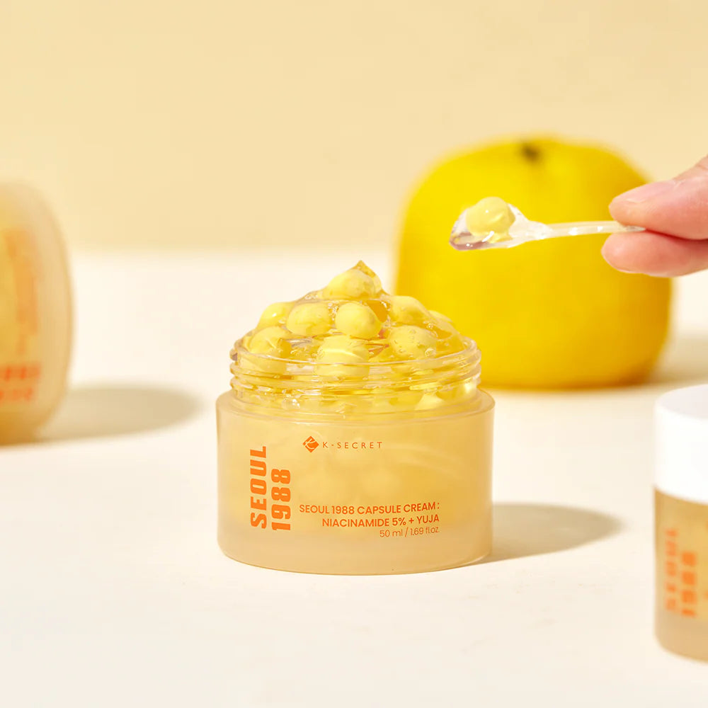 Brightening face cream "SEOUL 1988 Capsule Cream: Niacinamide 5% + Yuja", 50 ml
