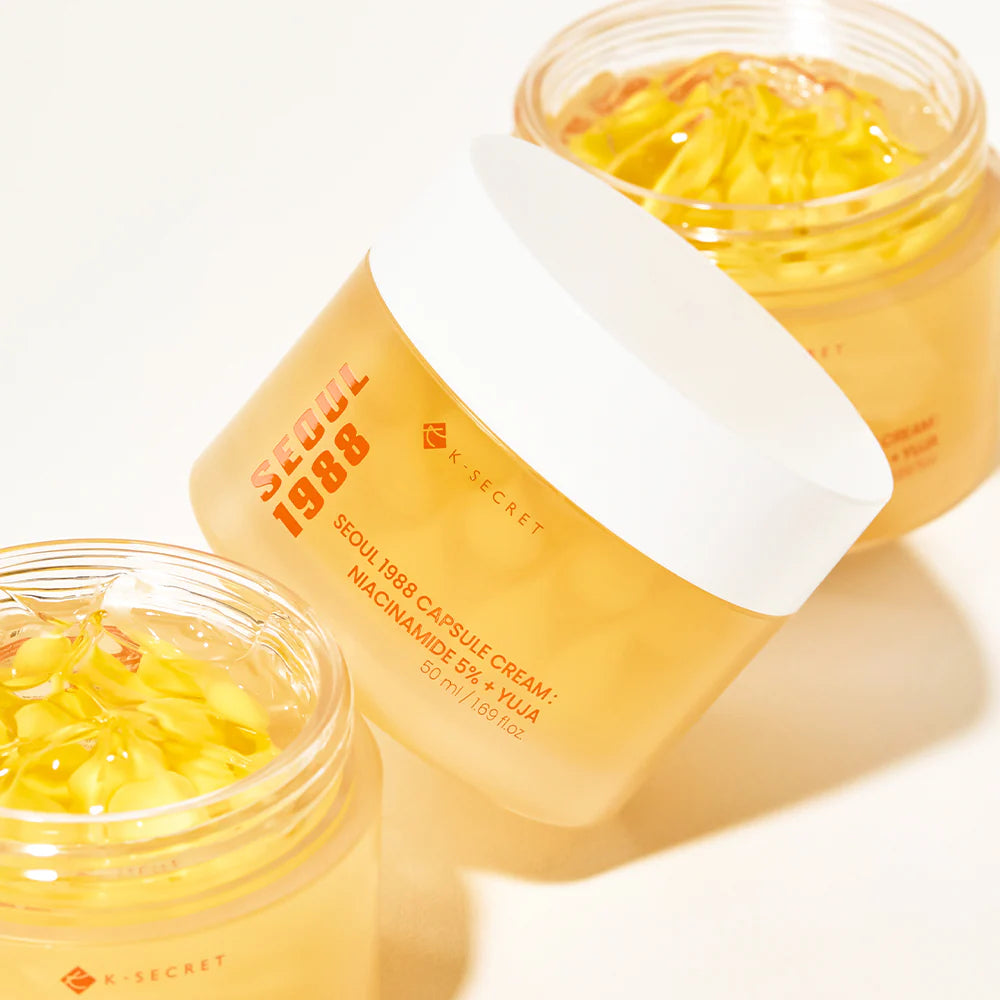 Brightening face cream "SEOUL 1988 Capsule Cream: Niacinamide 5% + Yuja", 50 ml