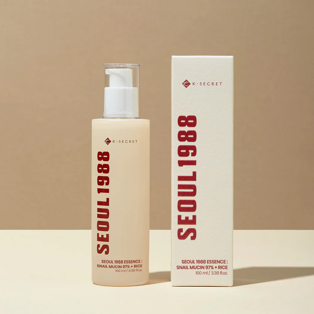 Soothing facial essence "SEOUL 1988 Essence: Snail Mucin 97% + Rice", 100 ml