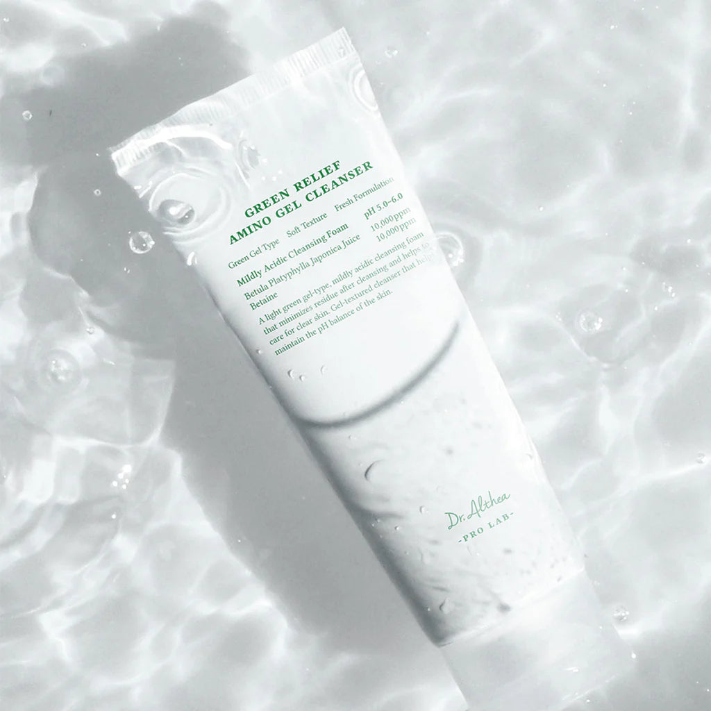 Švelnus gelinis prausiklis "Green Relief Amino Gel Cleanser", 100 ml