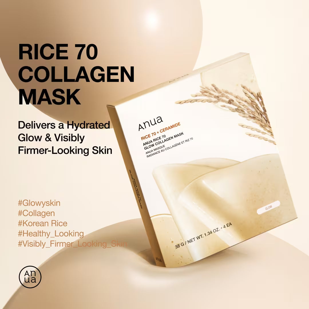 Illuminating Hydrogel Facial Mask "Rice 70 Glow Collagen Mask"