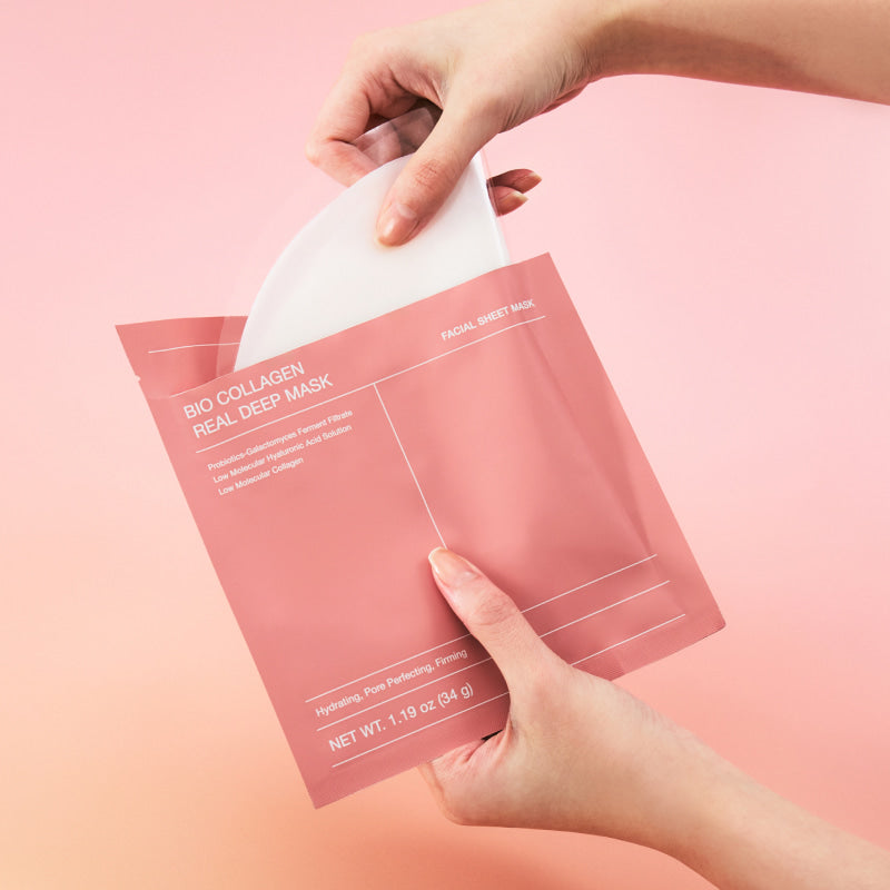 Firming Hydrogel Facial Mask "Bio-Collagen Real Deep Mask Set"