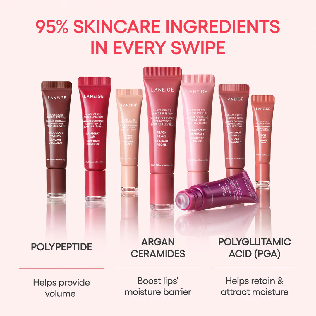 Lūpų balzamas - serumas su atspalviu "Glaze Craze Tinted Lip Serum (Raspberry Jam)", 12 g