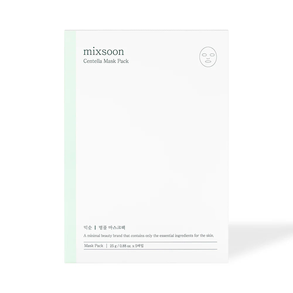 "Centella mask pack" sheet face mask set, 5 pcs.