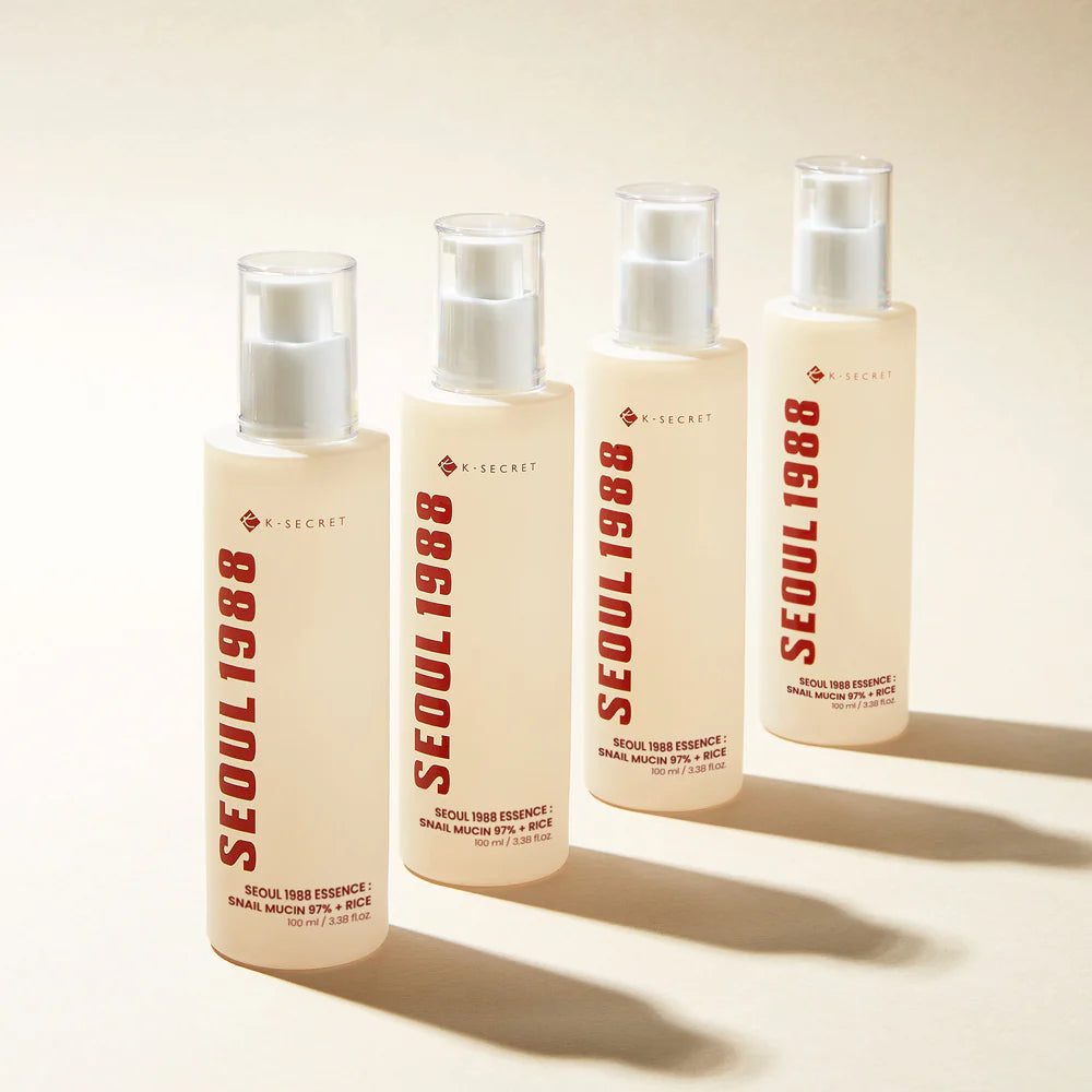 Soothing facial essence "SEOUL 1988 Essence: Snail Mucin 97% + Rice", 100 ml