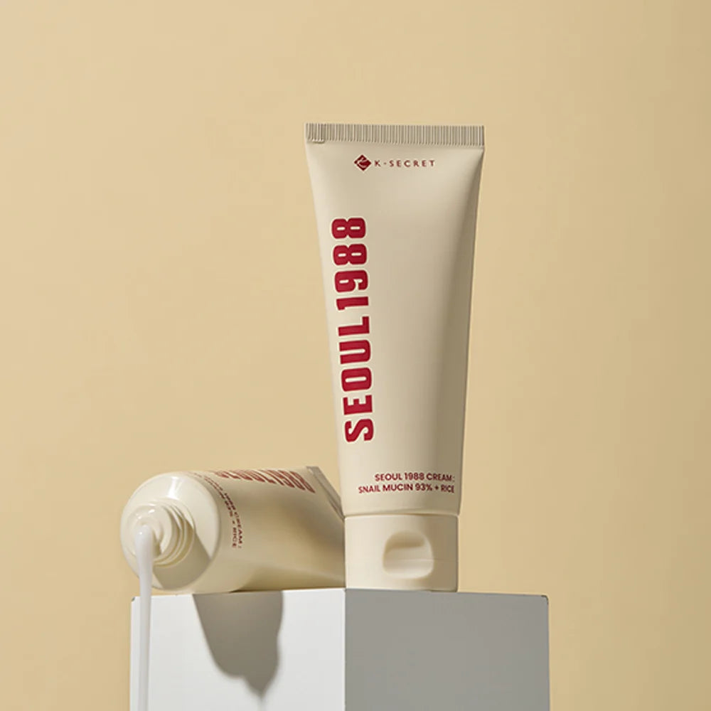 Soothing face cream "SEOUL 1988 Cream: Snail Mucin 93% + Rice", 100 ml