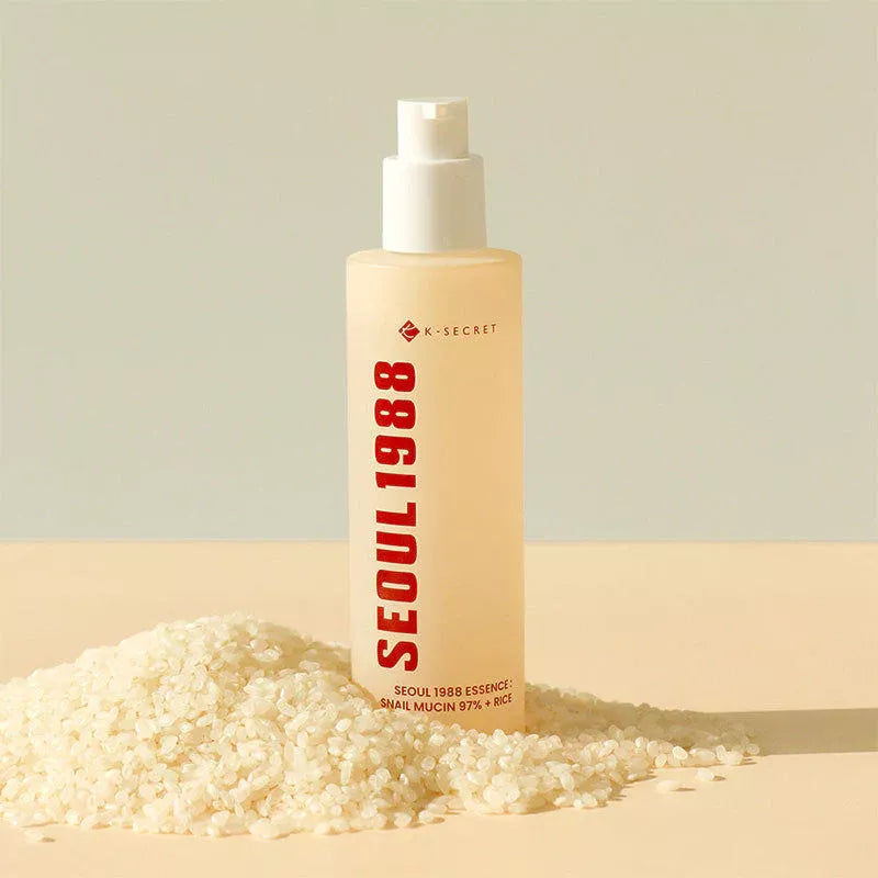 Soothing facial essence "SEOUL 1988 Essence: Snail Mucin 97% + Rice", 100 ml