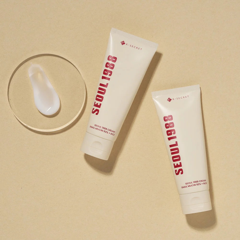 Soothing face cream "SEOUL 1988 Cream: Snail Mucin 93% + Rice", 100 ml