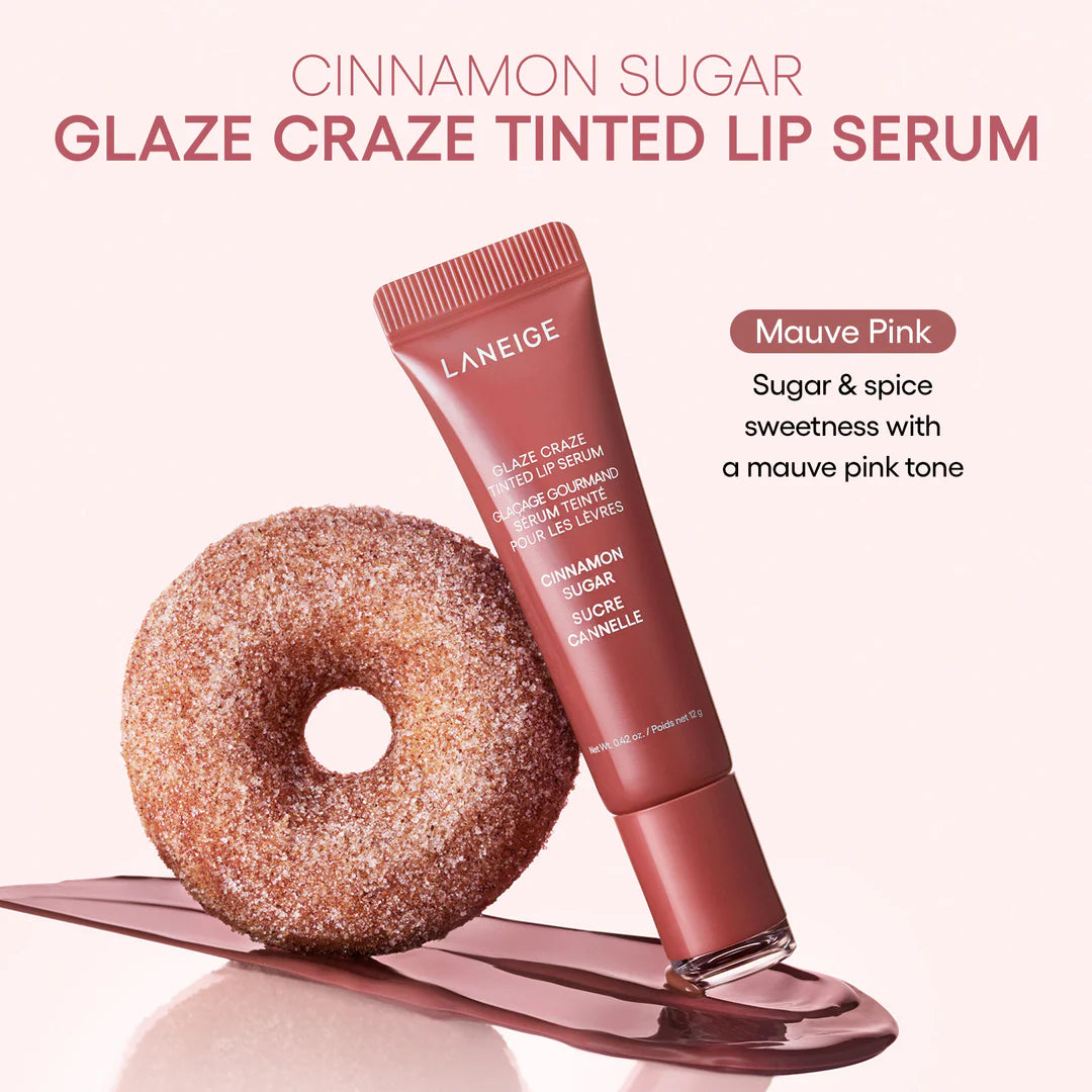 Lūpų  balzamas - serumas su atspalviu "Glaze Craze Tinted Lip Serum (Cinnamon Sugar)", 12 g