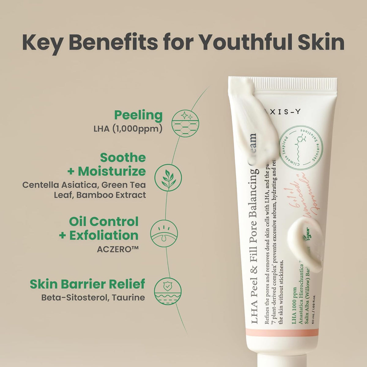Pore-minimizing corrective cream "LHA Peel & Fill Pore Balancing Cream", 50 ml