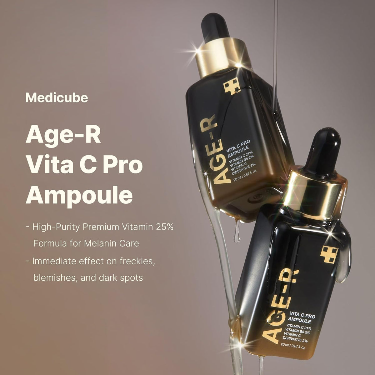 Skaistinamasis veido serumas su vitaminu C "Age-R Vita C Pro Ampoule", 20 ml