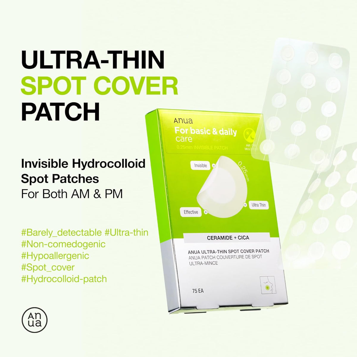 Itin ploni pleistrai spuogams "Ultra-Thin Spot Cover Patch", 75 vnt.
