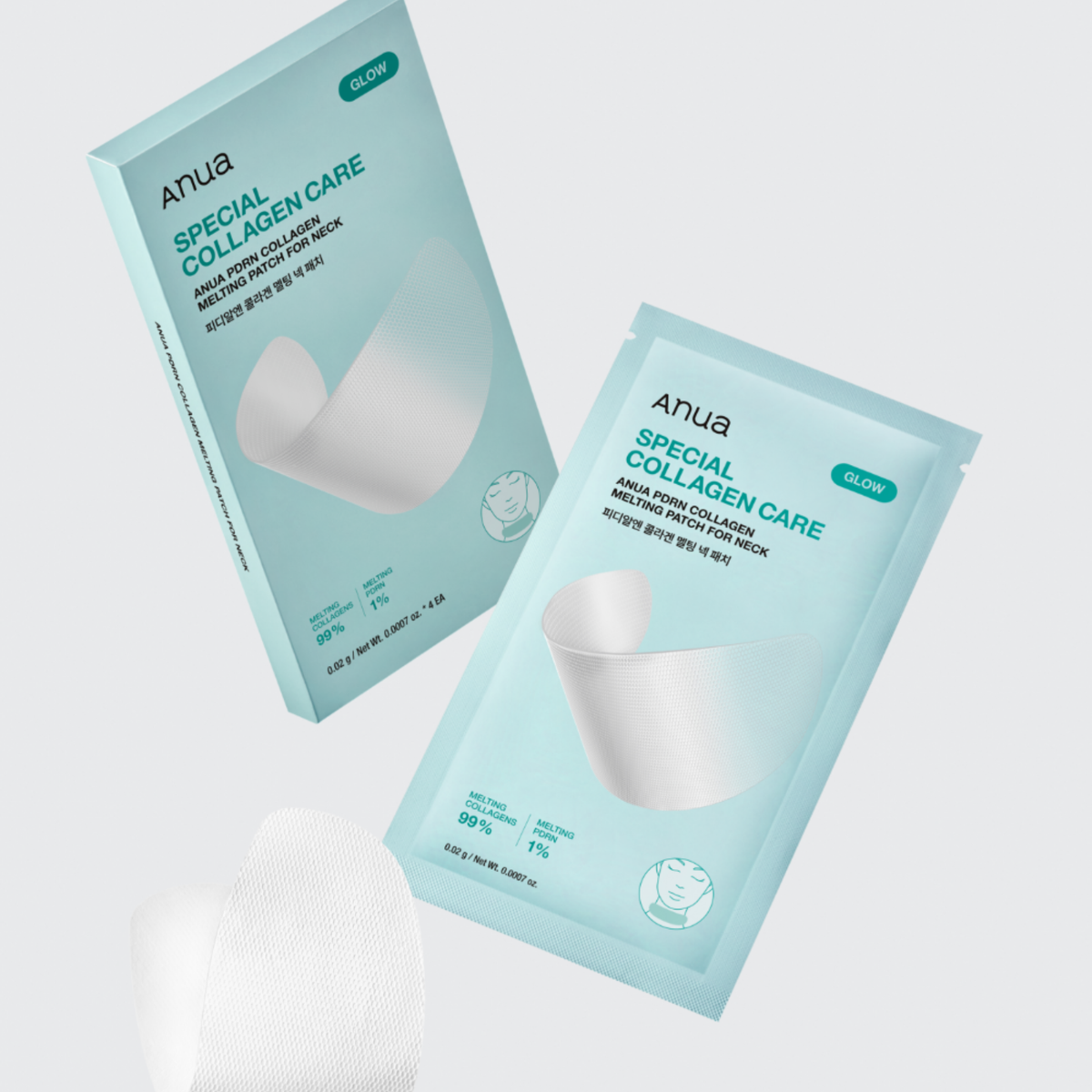 Tirpstantys pleistrai kaklo odai "PDRN Collagen Melting Neck Patch", 4 vnt.