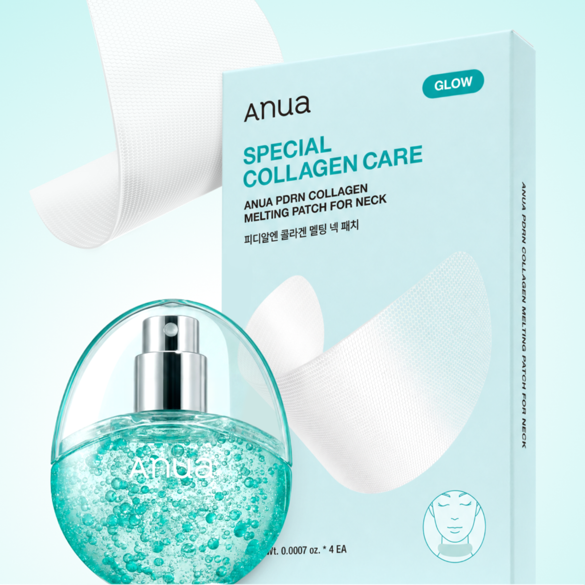 Tirpstantys pleistrai kaklo odai "PDRN Collagen Melting Neck Patch", 4 vnt.