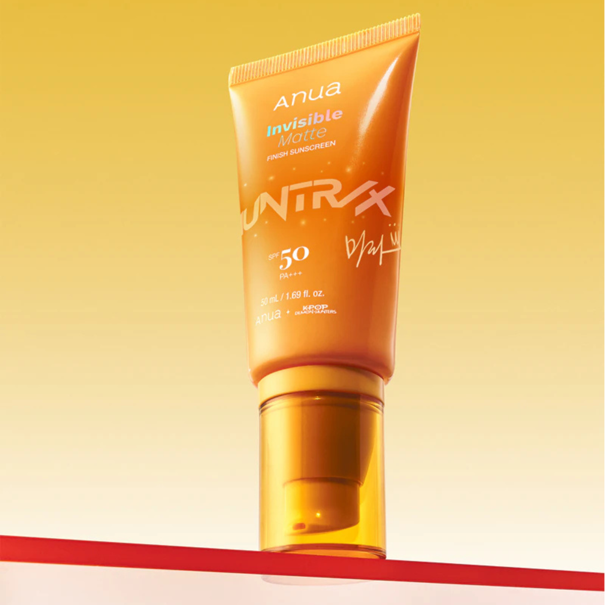 Matinį efektą suteikiantis apsauginis kremas nuo saulės "K-Pop Demon Hunters Invisible Matte Finish Sunscreen", 50 ml