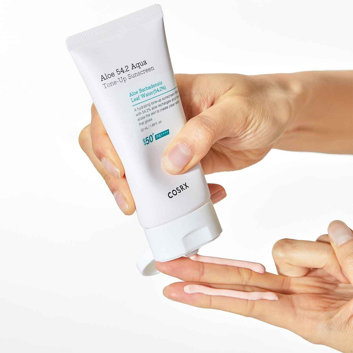 Protective toning face cream "Aloe 54.2 Aqua Tone-Up Sunscreen SPF50+ PA++++", 50 ml