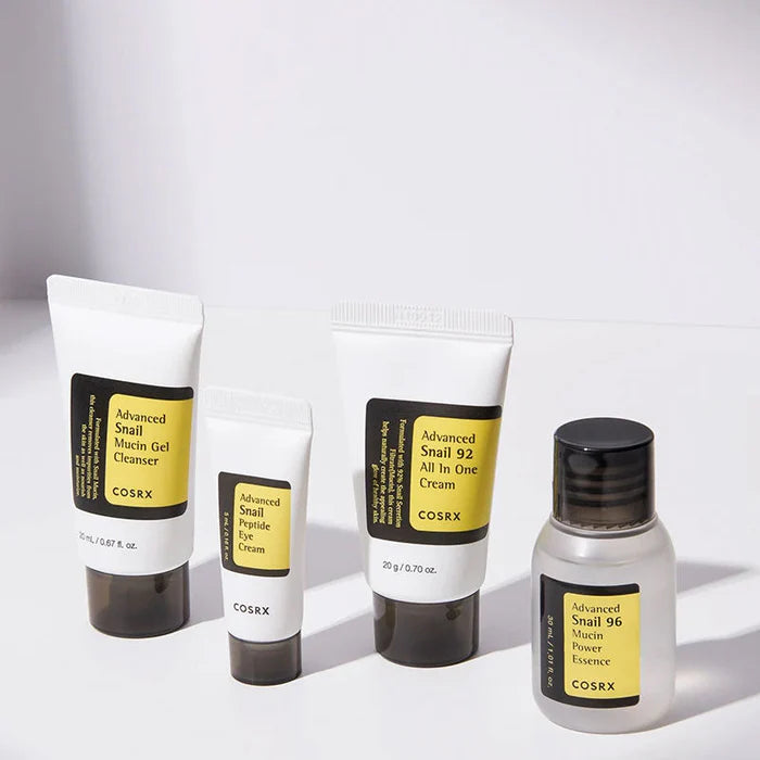 4 žingsnių rinkinys su sraigių mucinu "All About Snail Facial Care Kit"