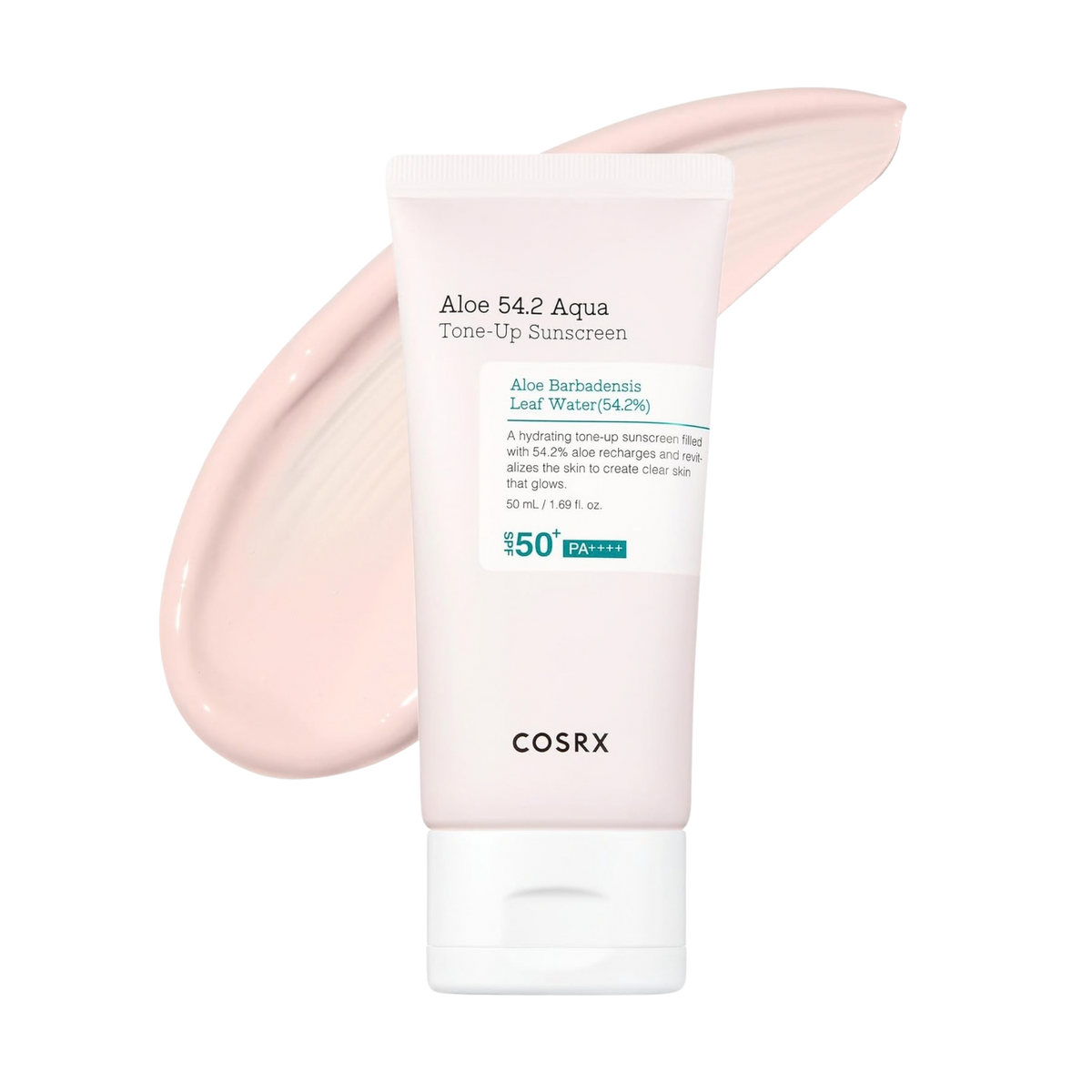 Protective toning face cream "Aloe 54.2 Aqua Tone-Up Sunscreen SPF50+ PA++++", 50 ml