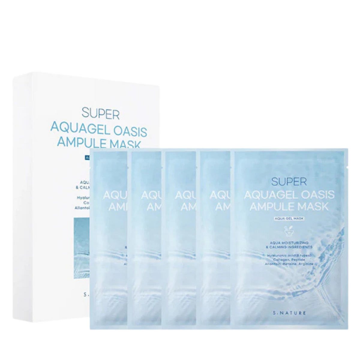 Super Aquagel Oasis Ampoule Mask – 1 Pack sheet mask set, 5 pcs.