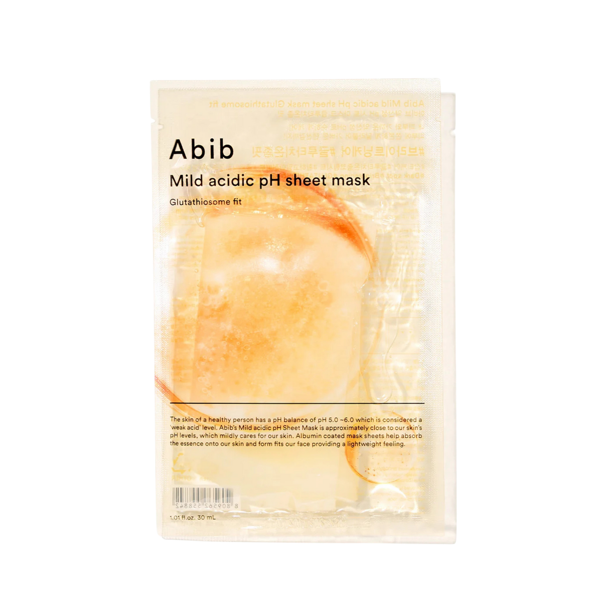 Mild Acidic pH Glutathiosome Fit Sheet Mask