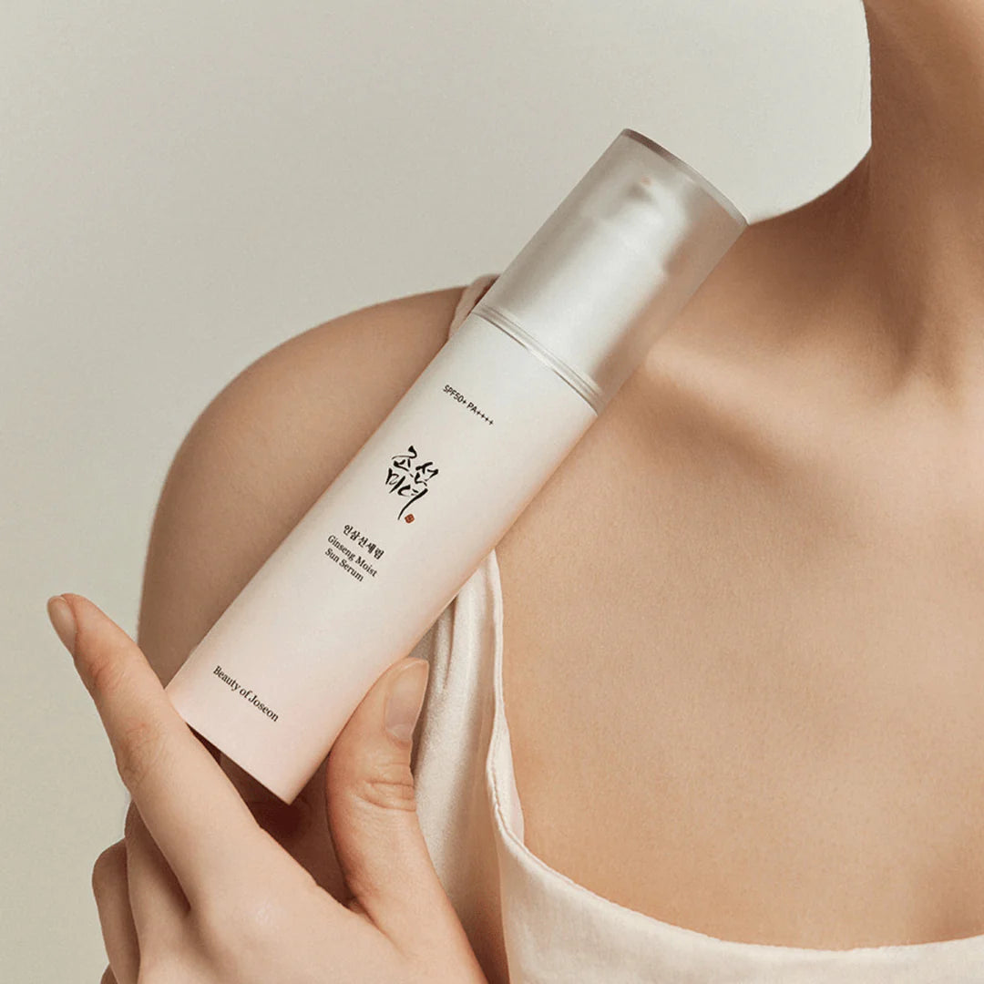 Facial serum with ginseng extract "Ginseng Moist Sun Serum SPF50+ PA++++", 50 ml