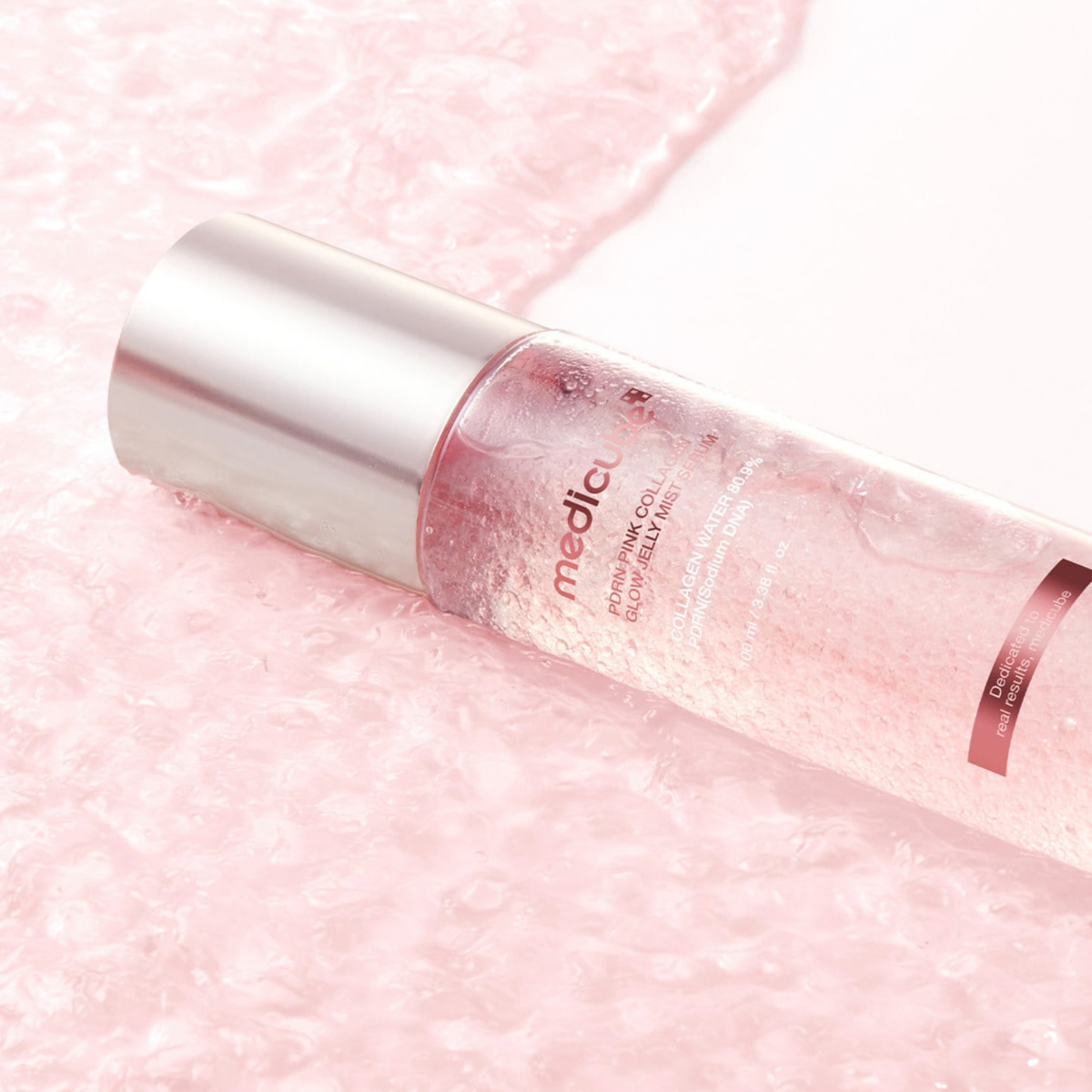 Veido dulksna - serumas su kolagenu "PDRN Pink Collagen Glow Jelly Mist Serum", 100 ml