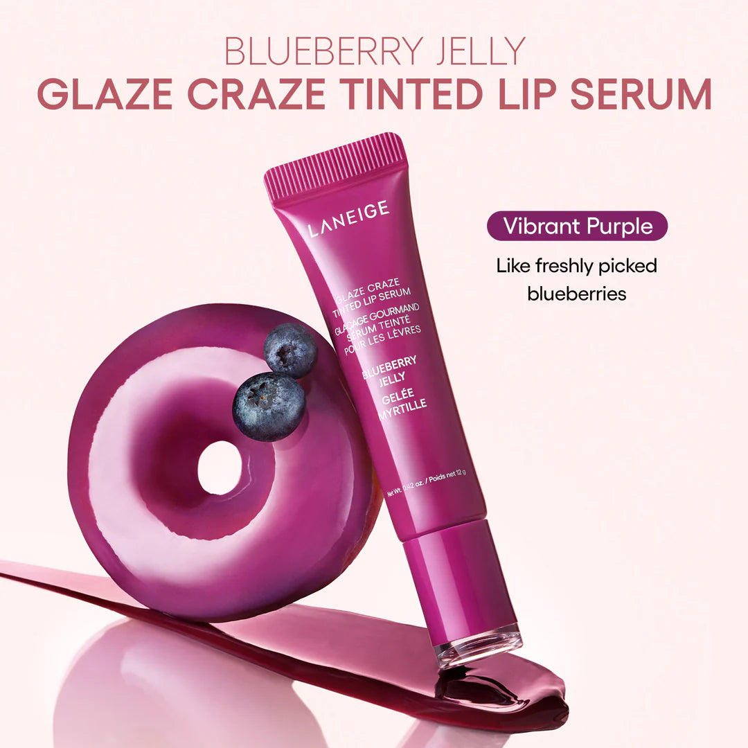 Lūpų balzamas - serumas su atspalviu "Glaze Craze Tinted Lip Serum (Blueberry Jelly)", 12 g