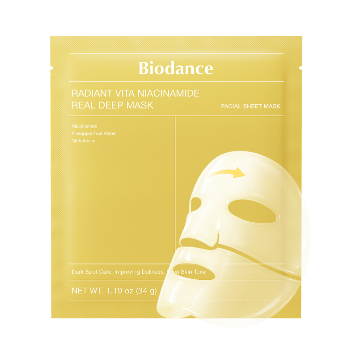 Radiant Vita Niacinamide Real Deep Mask Hydrogel Brightening Face Mask