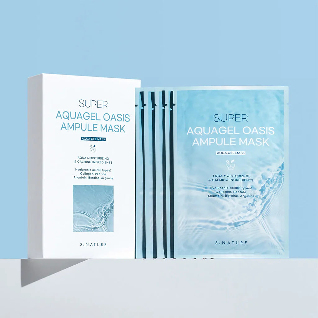 Super Aquagel Oasis Ampoule Mask – 1 Pack sheet mask set, 5 pcs.