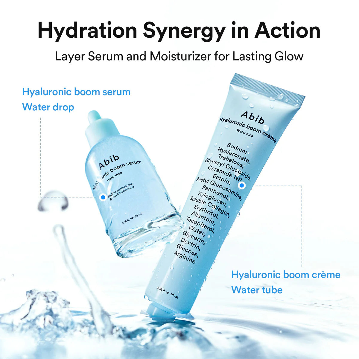 Drėkinamasis veido serumas "Hyaluronic Boom Serum Water Drop", 50 ml