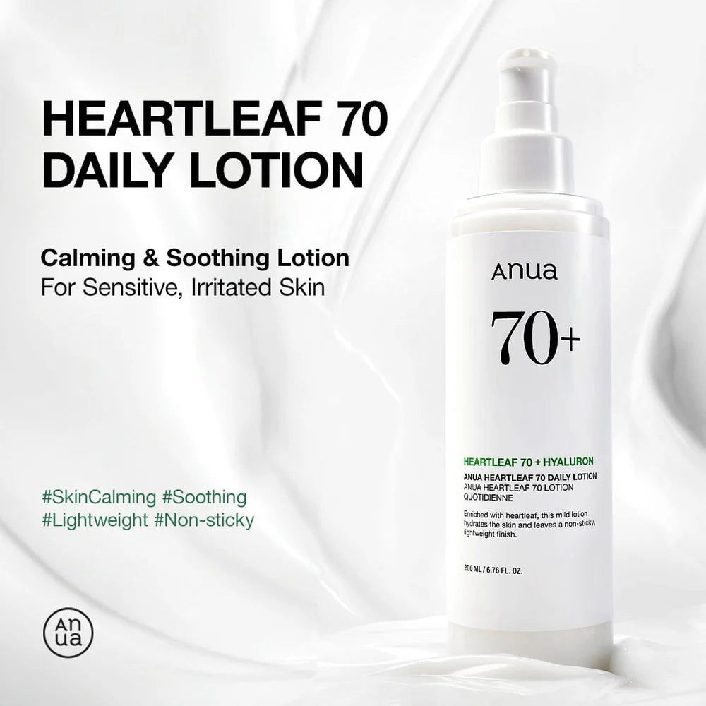 Raminamasis veido losjonas "Heartleaf 70% Daily Lotion", 200 ml