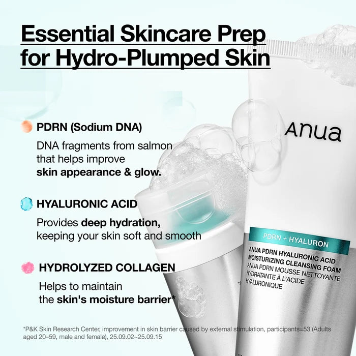 Drėkinamosios veido prausimosi putos "PDRN Hyaluronic Acid Moisturizing Cleansing Foam", 150 ml