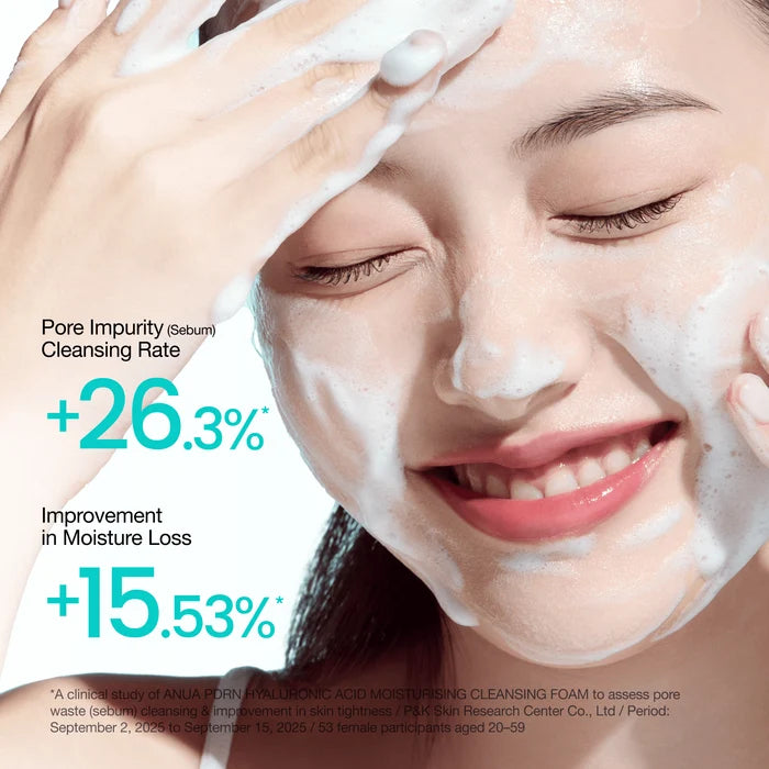 Drėkinamosios veido prausimosi putos "PDRN Hyaluronic Acid Moisturizing Cleansing Foam", 150 ml