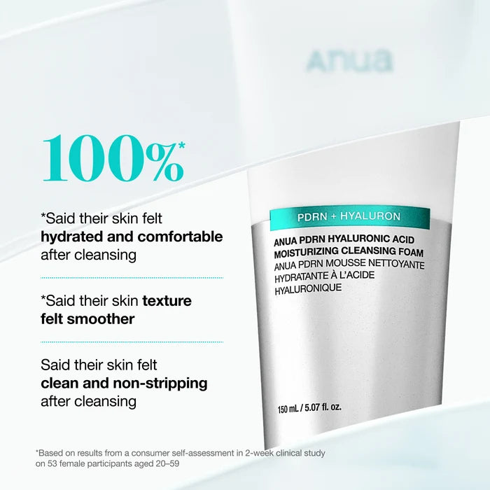 Drėkinamosios veido prausimosi putos "PDRN Hyaluronic Acid Moisturizing Cleansing Foam", 150 ml