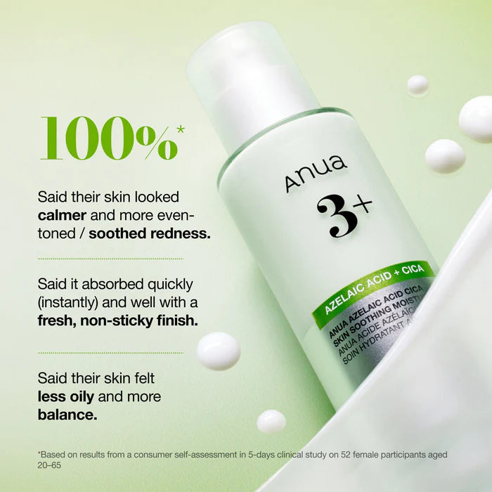 Raminamasis kremas raustančiai odai su 3 % azelaino rūgštimi "Azelaic Acid Cica Skin Soothing Moisturizer", 100 ml