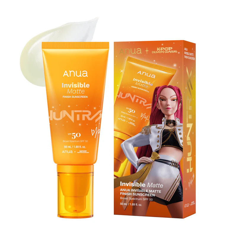Matinį efektą suteikiantis apsauginis kremas nuo saulės "K-Pop Demon Hunters Invisible Matte Finish Sunscreen", 50 ml