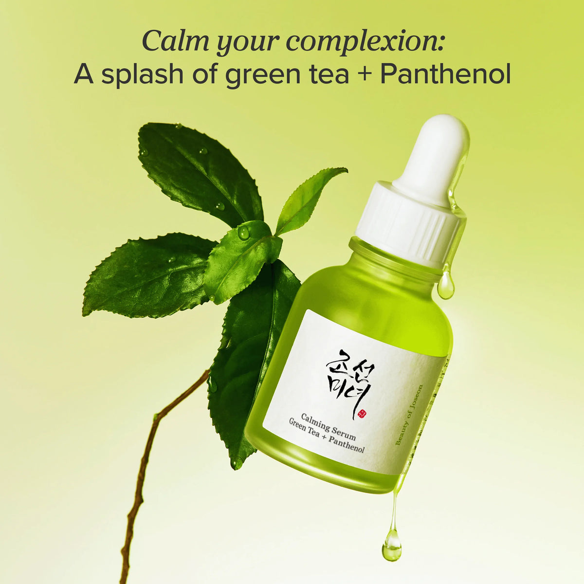 Calming Face Serum with Green Tea Extract and Panthenol "Calming Serum Green Tea + Panthenol", 30 ml