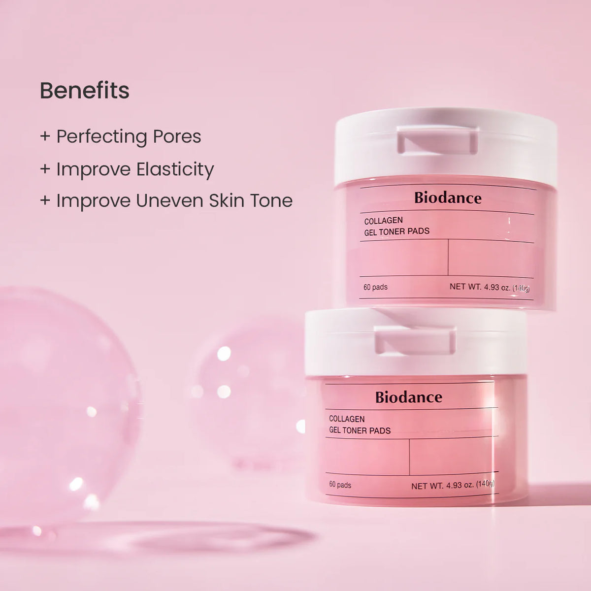 Firming facial toner pads "Collagen Gel Toner Pads", 60 pcs.