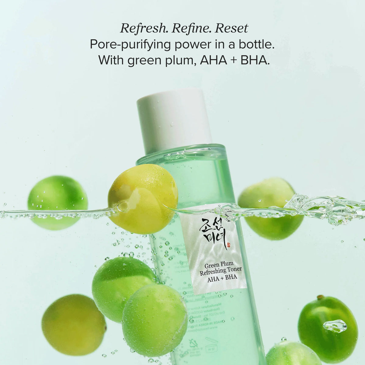 Green Plum Refreshing Toner: AHA + BHA, 150 ml