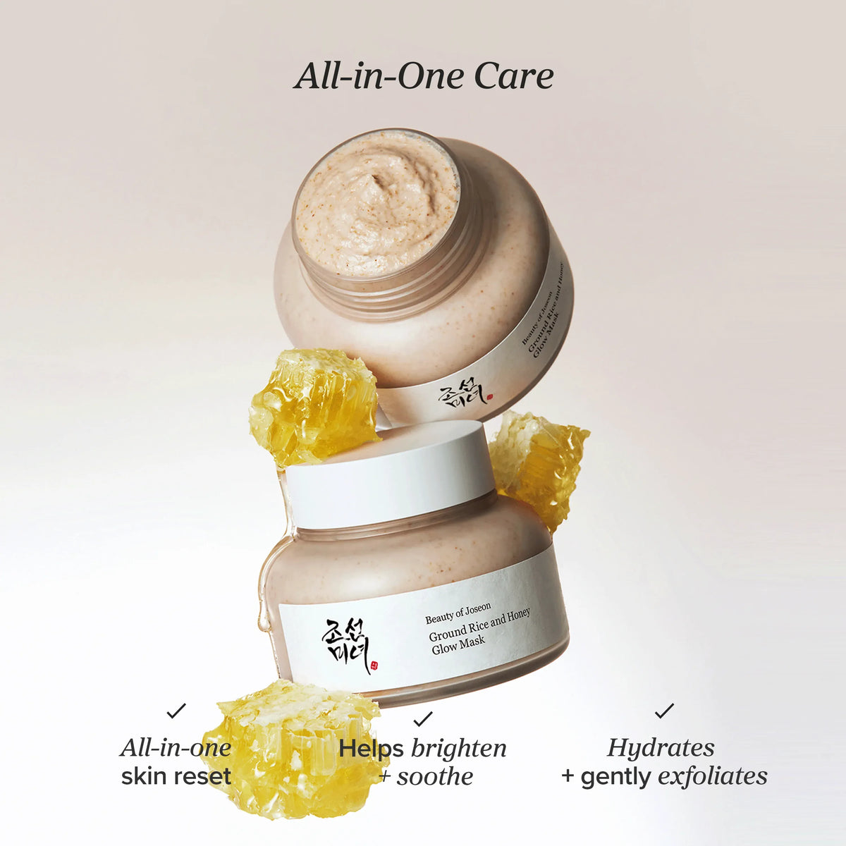 Face mask with rice extract and honey "Ground Rice and Honey Glow Mask", 150 ml