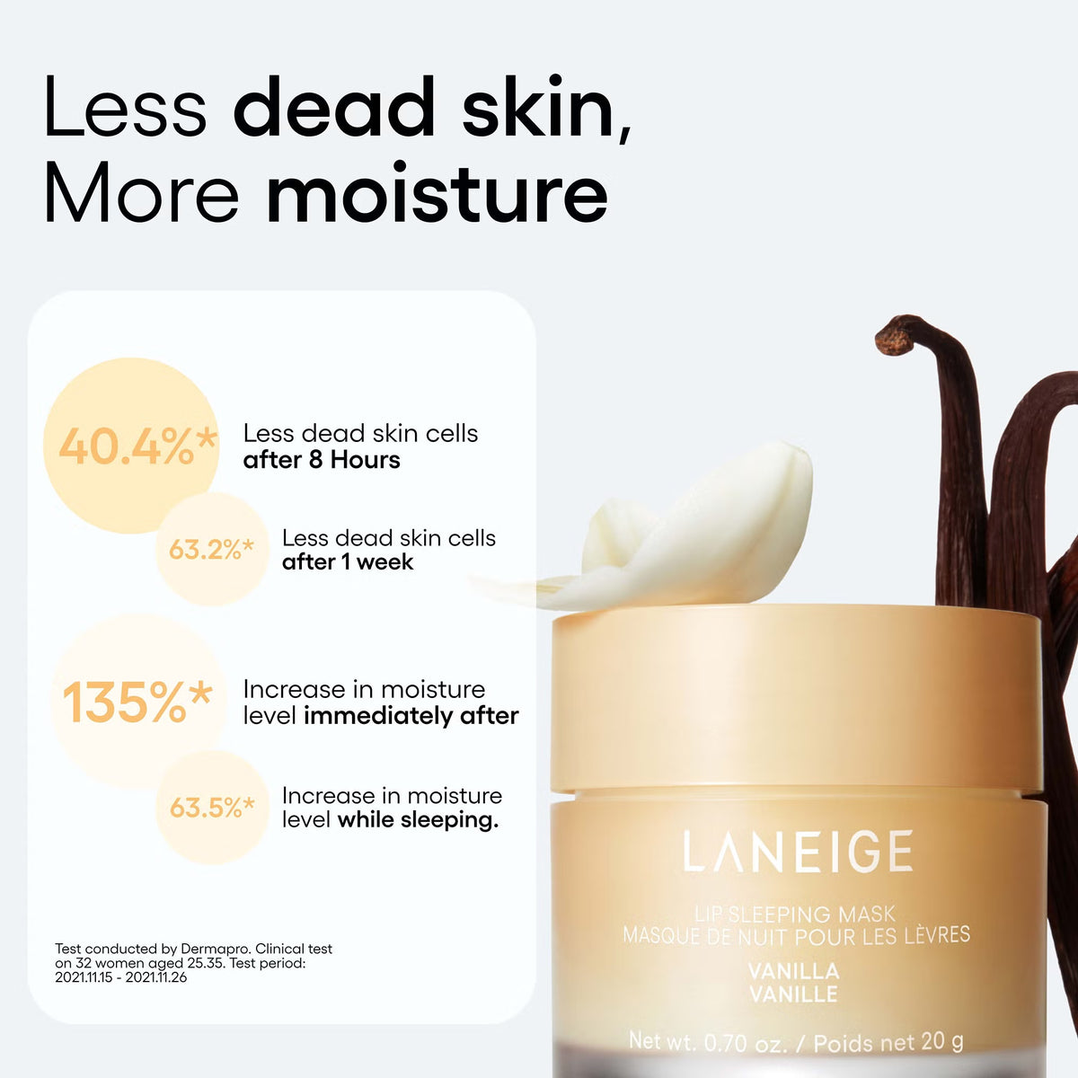 Lūpų kaukė "Lip Sleeping Mask Vanilla", 20 g